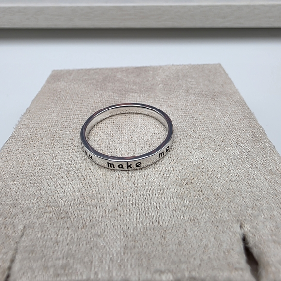 Engraved Ring - "You Make Me Feel Like Smiling" - Picture 2 of 2